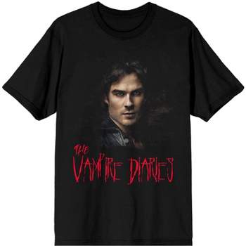 The Vampire Diaries Damon Pose Juniors Black T-shirt