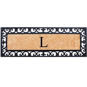 A1HC Rubber Coir Doormat For Outdoor Entrance, Anti-Shed Treated Front Door Mat 18x48, Monogrammed - 1 of 4