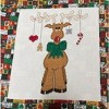 Handmade Christmas Patchwork Apron with Rudolph Cross Stitch – Perfect for Home or Restaurant - 4 of 4