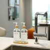 BRINJOY Clear Glass Soap Dispenser with Bamboo Pumps&Tray&Labels, Hand Dispenser, Lotion Dispenser, Dish Soap Dispenser for Kitchen Sink. (Clear) - 2 of 4