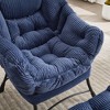 Lycvki Upholstered Lounge Accent Chair with Footrest - 4 of 4