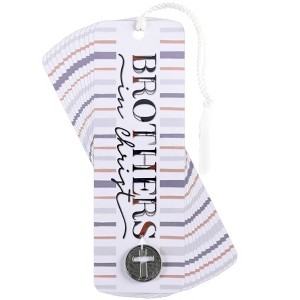 Dicksons Brothers in Christ, Brothers by Heart, Multicolor 6 x 2 Inch Paper Tassel Bookmark with Coin; Pack of 15 - 1 of 2