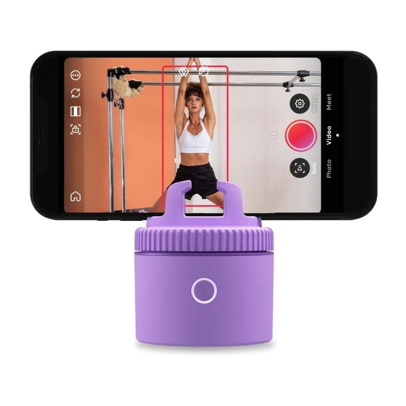 Pivo Pod Lite Auto Face Tracking Phone Holder, 360° Rotation, Handsfree Video Recording - Purple, 1 of 5