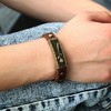 Vintage Brown Leather Bracelet with Rose Buckle Clasp, Handmade Bohemian Wrap Bracelet for Women & Men - 4 of 4