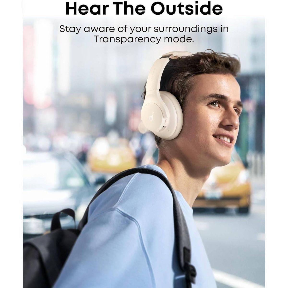 Anker Soundcore Q20i Plus Hybrid Active Noise Cancelling Over-Ear Bluetooth Headphones - White - thumbnail 6