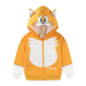 SEGA Sonic the Hedgehog Tails Boys Zip Up Hoodie for Toddler and Big Kids - 1 of 4