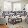 Sapphtopaz Corduroy High Resilience Sofa with Throw Pillows Modern Comfy Sofa Couch for Living Room,Bedroom,Apartment - 3 of 4