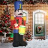 HOMCOM 8ft Christmas Inflatable Nutcracker Toy Soldier with Drum, Outdoor Blow-Up Yard Decoration with LED Lights Display - 2 of 4