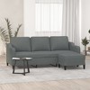 vidaXL 3-Seater Sofa With Footstool Dark Grey - 2 of 4