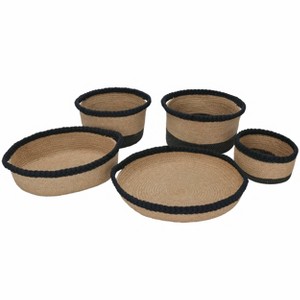 WeThinkStorage Twisted Jute Decorative Basket and Tray with Soft Rope Handle - 1 of 4