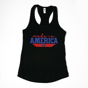Simply Sage Market Women's Made In America Stripes Racerback Tank - 1 of 4