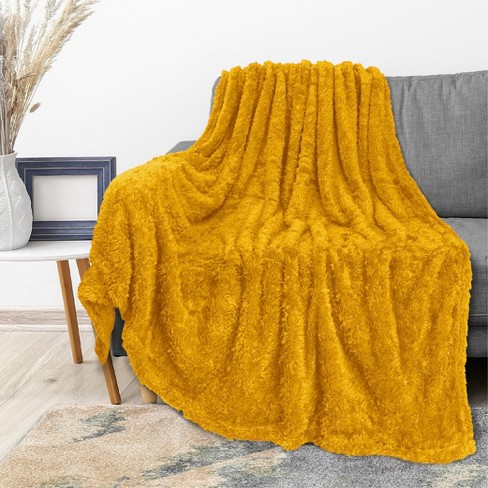 Throw discount blanket mustard