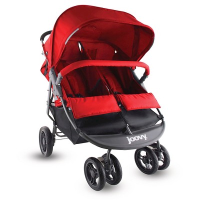 double stroller red and black