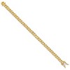Black Bow Jewelry 7mm 14K Yellow Gold Solid Miami Cuban (Curb) Chain Bracelet, 8.25 Inch - 2 of 3