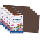Pacon Prang Construction Paper Dark Brown 12" x 18" 50 Sheets Per Pack 5 Packs (PAC6807-5)