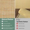 Modern Rattan Shoe Cabinet Organizer,4 Flip-Door Storage with 3 Adjustable Shelves - 4 of 4
