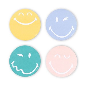 Yoobi SmileyWorld 4pk Sticky Note Set Smiley - 1 of 4