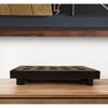 HomeRoots 2" Brown Wood Geometric Tabletop Dish Candle Holder - 2 of 4