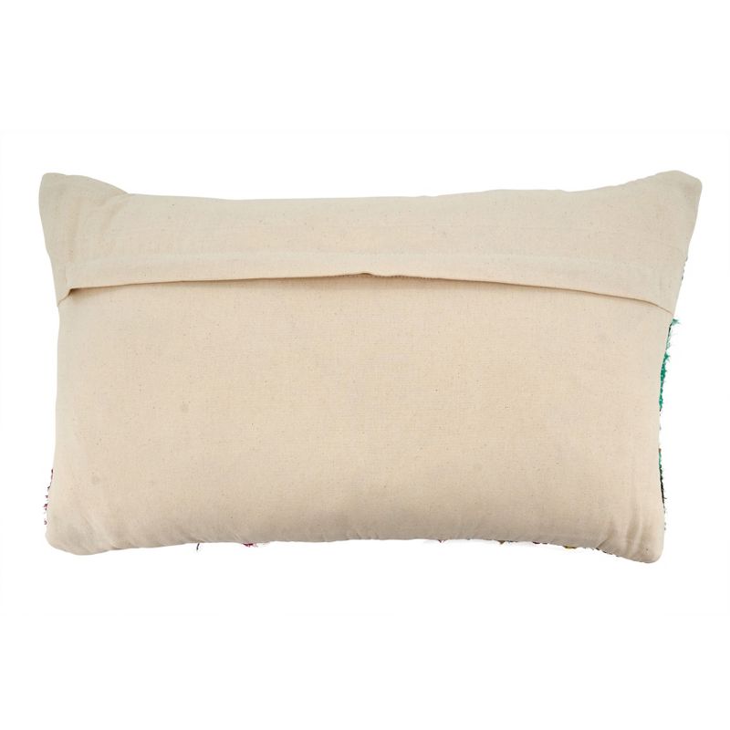 Saro Lifestyle Multi-Colored Chindi  Decorative Pillow Cover, 2 of 4