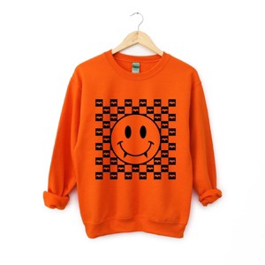 Simply Sage Market Halloween Bat Smiley Face Sweatshirt - 1 of 4