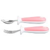 Munchkin Raise Toddler Fork and Spoon Set - 2pk – Pink