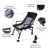Camping Lounge Chair, Portable Folding Reclining Camping Chair with Adjustable Backrest for Indoor & Outdoor Camping Beach Hiking Fishing - ModernLuxe - 3 of 4