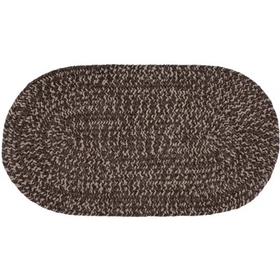 22" x 40" Chenille Tweed Collection Dove & Chesnut Reversible Indoor Area Utility Oval Rug - Better Trends
