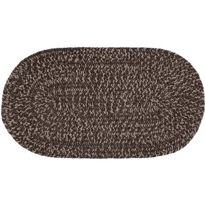 22" x 40" Chenille Tweed Collection Dove & Chesnut Reversible Indoor Area Utility Oval Rug - Better Trends - 1 of 4