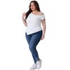Agnes Orinda Women's Plus Size One Shoulder Short Sleeve Asymmetrical Summer Casual Blouse - 3 of 4