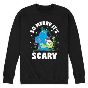 Men's - Monsters, Inc. - Mike and Sulley So Merry It's Scary Graphic Fleece Sweatshirt - 1 of 4