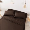 Home Mart Goods Brown Luxury Extra Soft Deep Pocket Fresh Breathable Sheet Set - 3 of 4