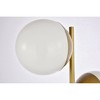 Elegant Lighting Eclipse 2 Lights Brass Floor Lamp With Frosted White Glass - 4 of 4