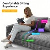 Busaurus Plush Corduroy 4-Seat Sofa,Modern Comfy Upholstered Sofa Cloud Couch,Deep Seat Couches with Soft Pillows and Movable Ottoman - 4 of 4