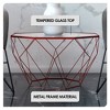 LeisureMod Malibu 23" Octagon End Table with Glass Top - 3 of 4