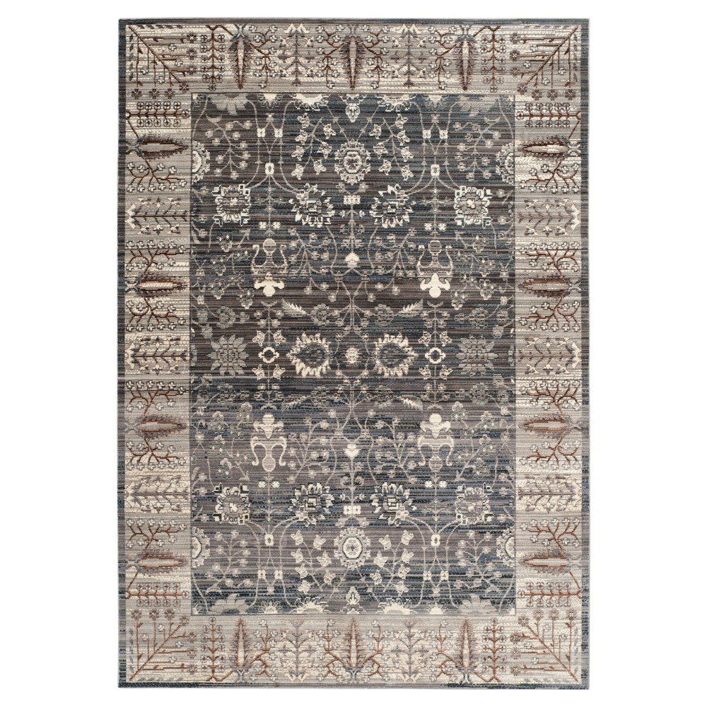 4'x6' Silvano Area Rug Dark Gray/Light Gray - Safavieh