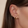 Cartilage Hoop Stack Set - 4 Pairs Gold & Silver Plated Huggie Earrings. - 2 of 4