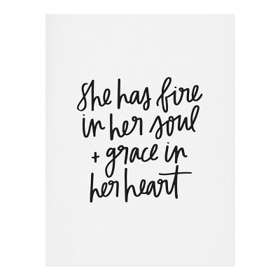 Chelcey Tate Grace In Her Heart Art Print Unframed Wall Poster White - Deny Designs