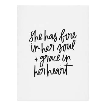 Chelcey Tate Grace In Her Heart Art Print Unframed Wall Poster White - Deny Designs