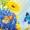 Collections Etc Butterfly Floral 3-Piece Quilted Comforter Set - 4 of 4