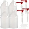 1 Gallon HDPE Plastic Jug with Pump Dispenser Made in USA - Pack of 4 - 3 of 4