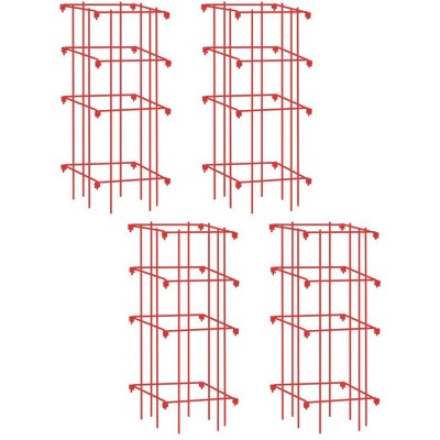Lifetime Tomato Cages, Heavy Gauge Garden Plant Support, Set of 4, 32" H Installed, Easy Fold for Storage