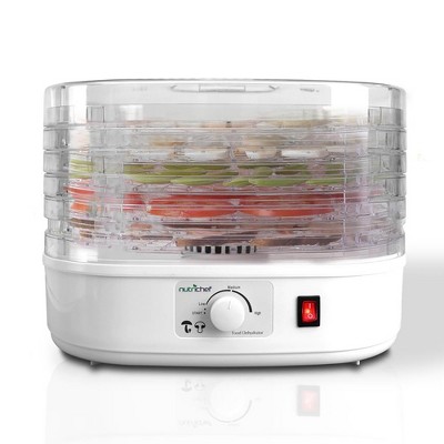 Photo 1 of NutriChef PKFD06 Kitchen Countertop Electric Food Dehydrator Preserver Machine with Adjustable Temperature and 5 Stackable Tray Racks