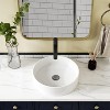 Modern Ceramic Bathroom Sink - High-Gloss Stain & Scratch Resistant Surface, Space-Saving Design with Flexible Faucet Options - 4 of 4