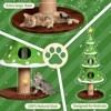 SEVOBAL Pet Tower Large Tall Christmas Tree Cat Tower with 2 Cat Condos Soft Fleece Cat Tree Teaser Toy for Indoor Cats, Green, 15.7"*12.6"*28.7" - 4 of 4