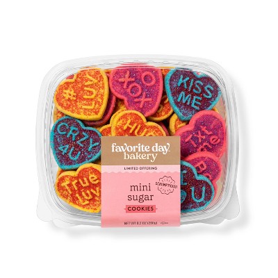 Valentine's Message Heart Tub Cookies - 9.2oz/24ct - Favorite Day™