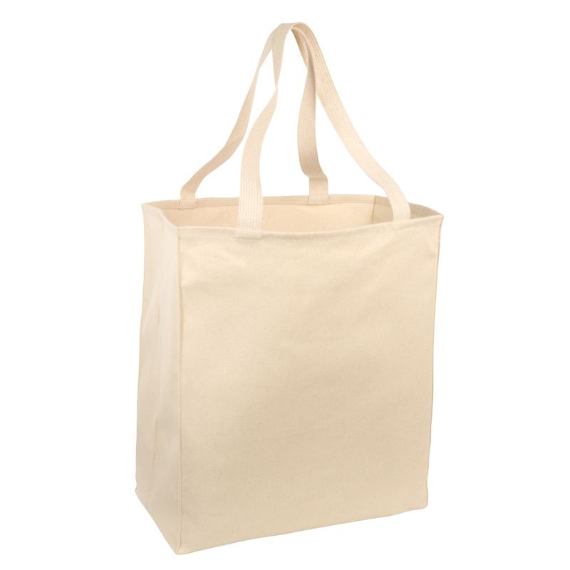Port Authority Ideal Durable Eco- Friendly Twill Over-the-Shoulder Grocery Tote (2 Pack) - Natural, 3 of 5