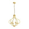 YANSUN 6-Light Candle Style Chandelier, Light Gold Finish, E12 Sockets, Non-Integrated Light Source, 120V, Traditional Branch Design - 4 of 4