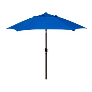 9' x 9' Aluminum Market Patio Umbrella with Crank Lift and Push Button Tilt Pacific Blue - Astella - 1 of 4