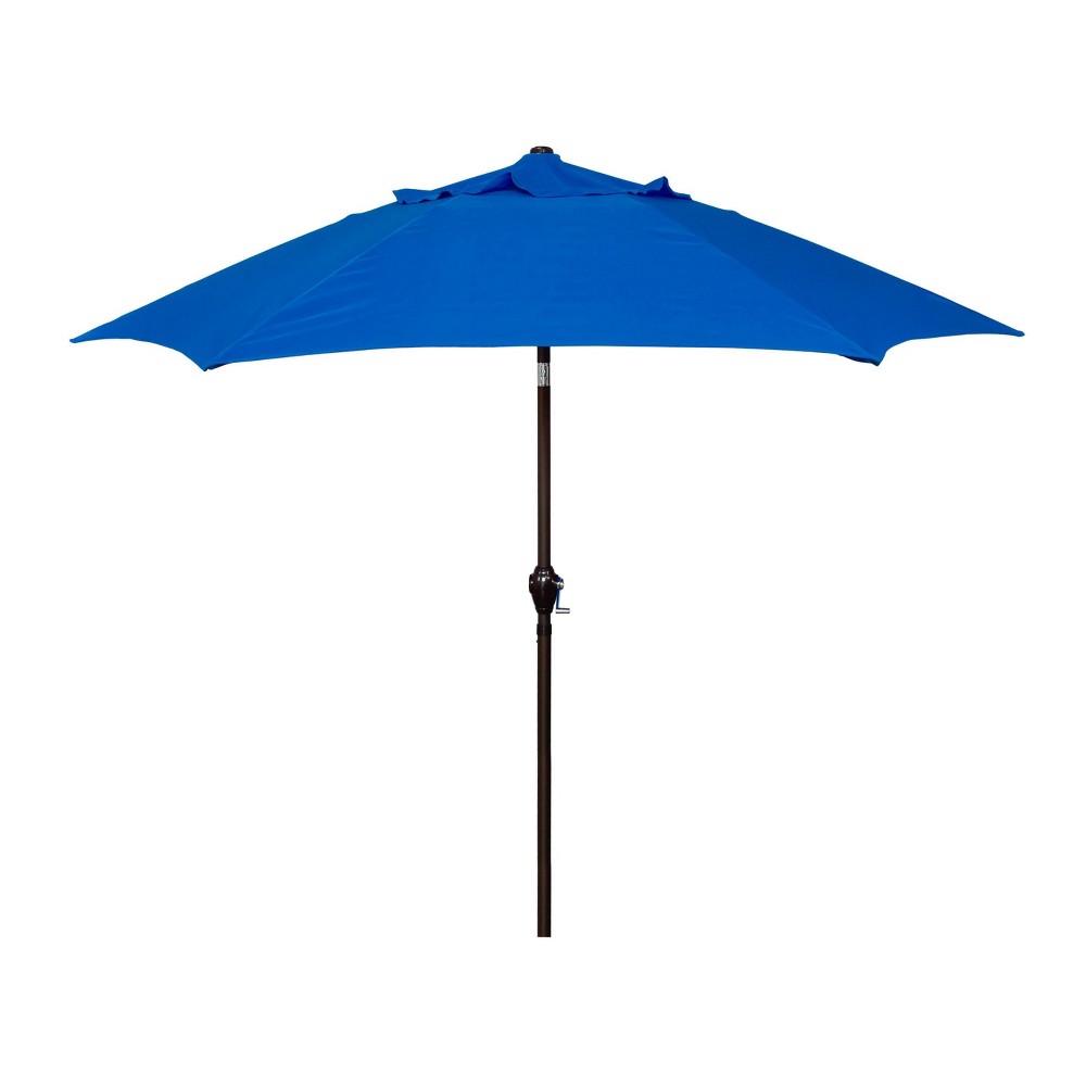 9' x 9' Aluminum Market Patio Umbrella with Crank Lift and Push Button Tilt Pacific Blue - Astella