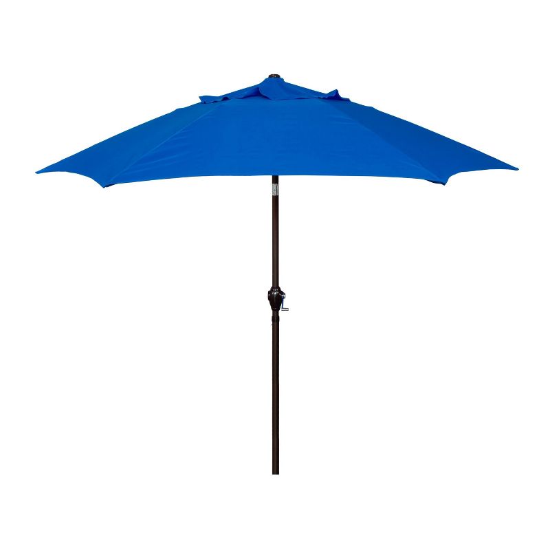 9&#39; x 9&#39; Aluminum Market Patio Umbrella with Crank Lift and Push Button Tilt Pacific Blue - Astella, 1 of 6
